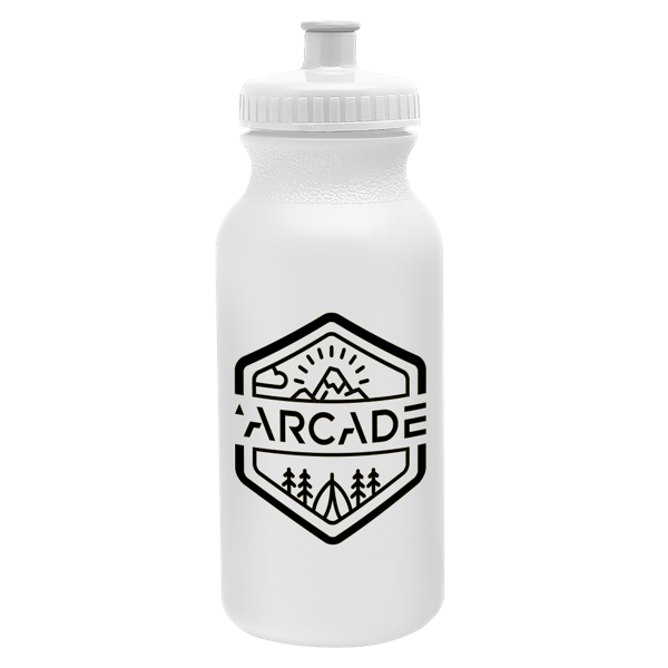 Circuit 20oz Bike Bottle - White w/Push-Pull Lid 6