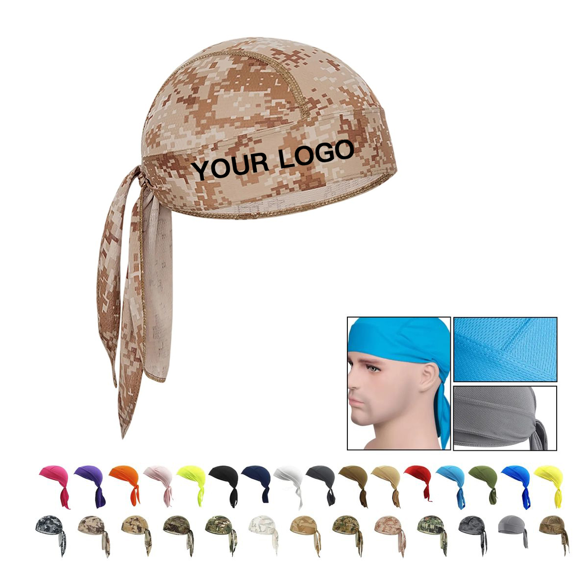 Polyester Pirate Cap with Breathable Mesh 3