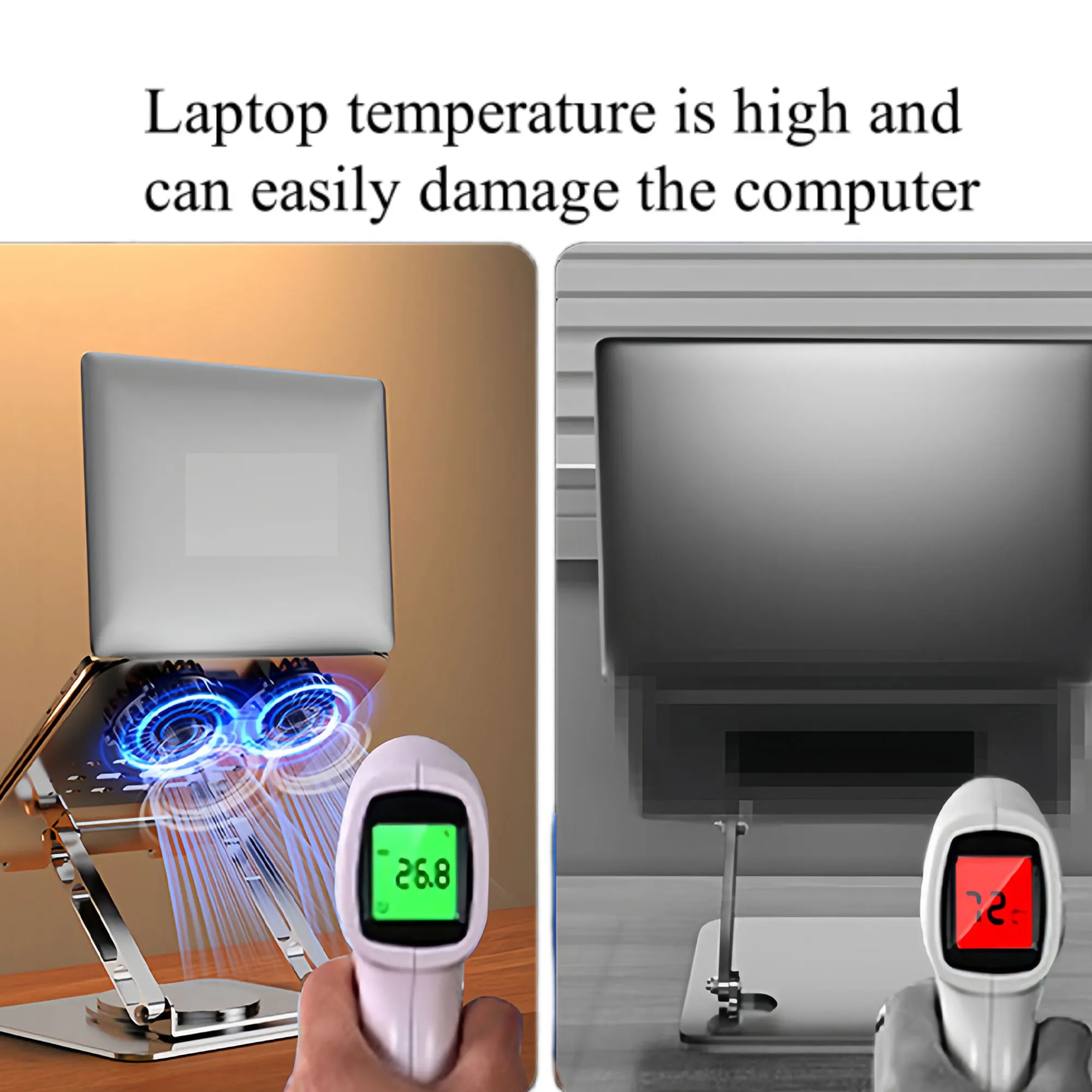 Maglev Dual Turbo Laptop Stand With Cooling Base 2