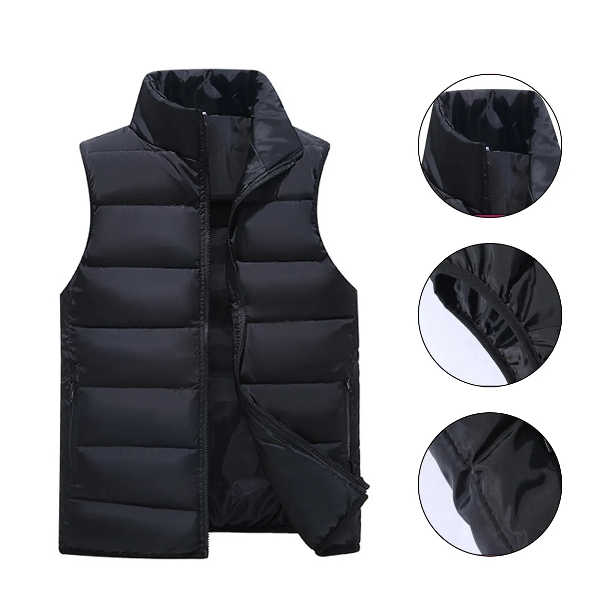 Insulated Puffer Vest With Zip Pockets 2
