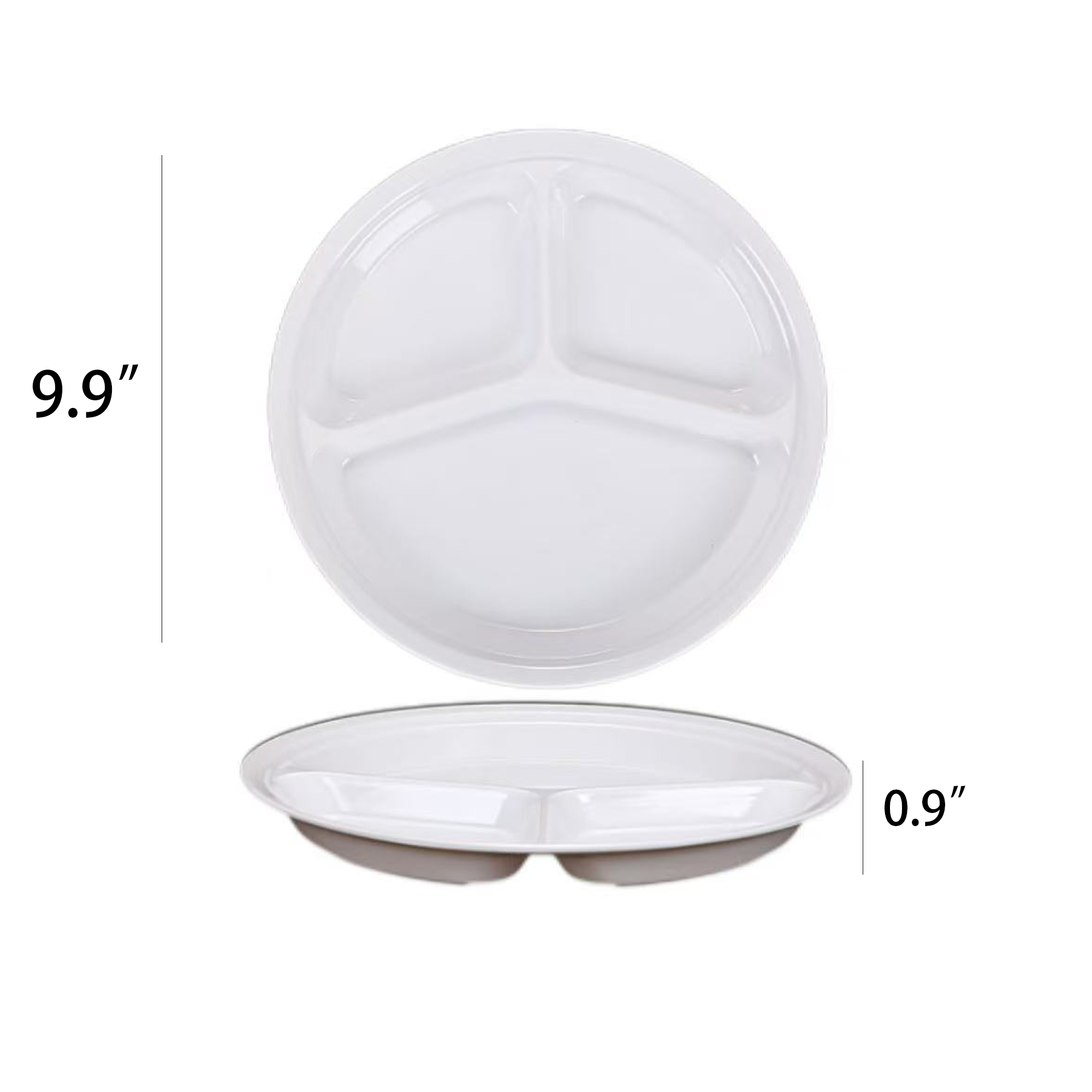 Unbreakable Children's 3-Compartment Plate 3