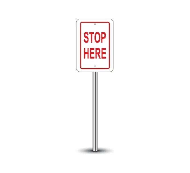 Reflective Stop Signs-1ftx1ft (SQFT) w/Holes & Pantone Color 3