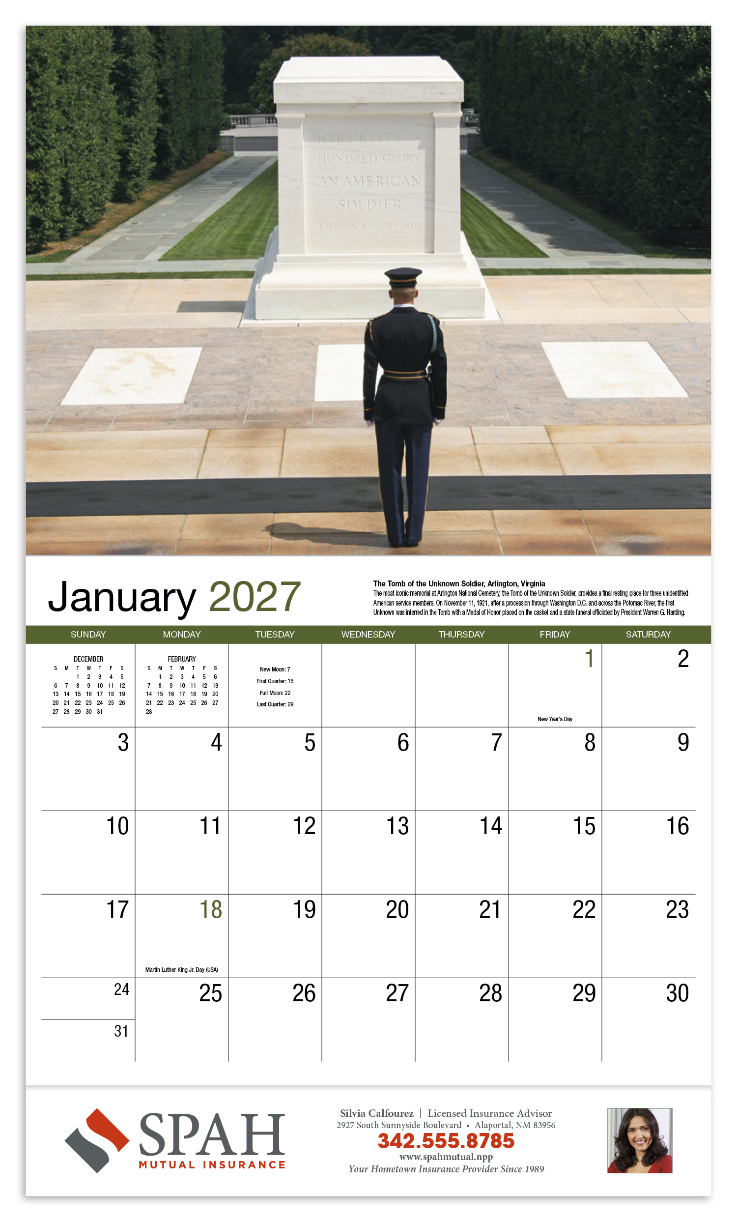 HotLine® Products American History Appointment Calendar - Stapled 60