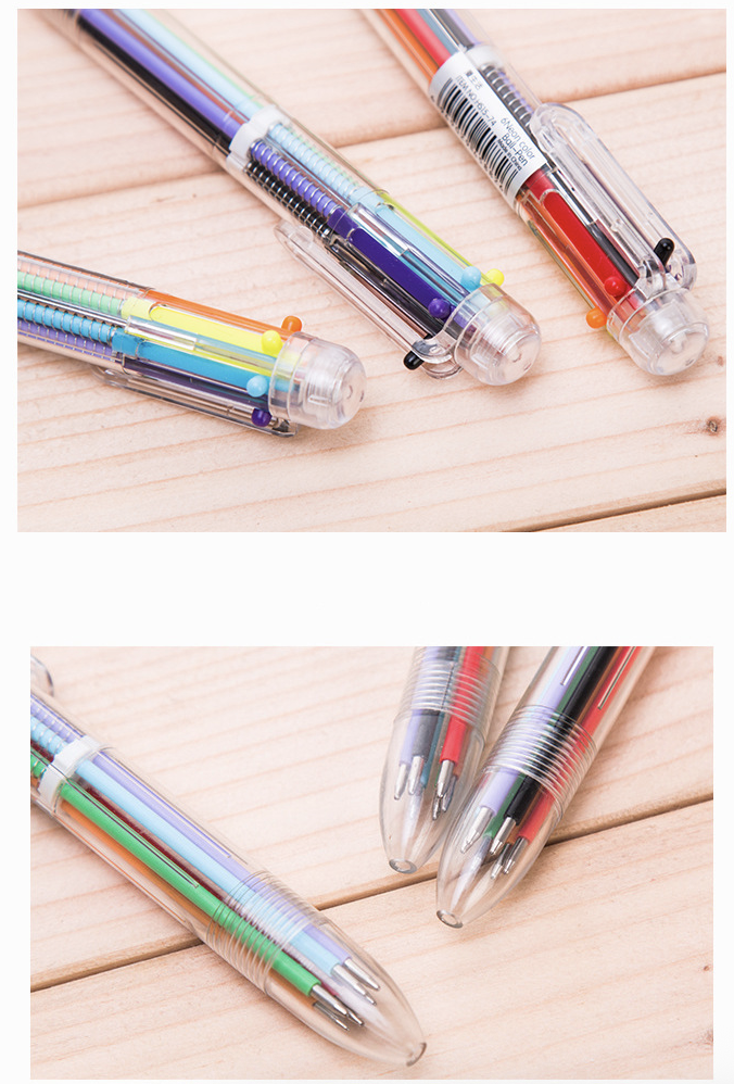 6 Colors Retractable Ballpoint Pens 6