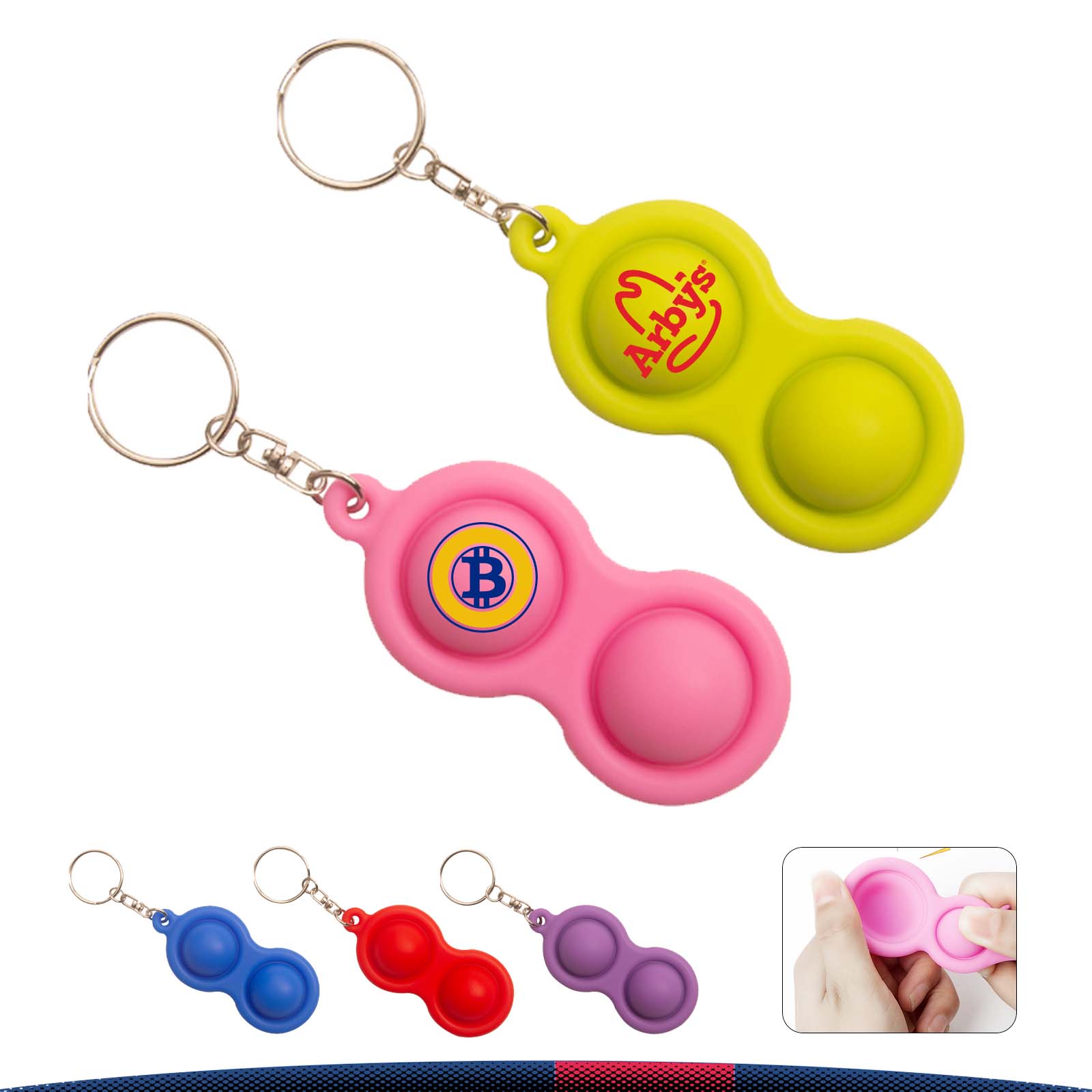 Banci Push Pop Bubble Keychain 6