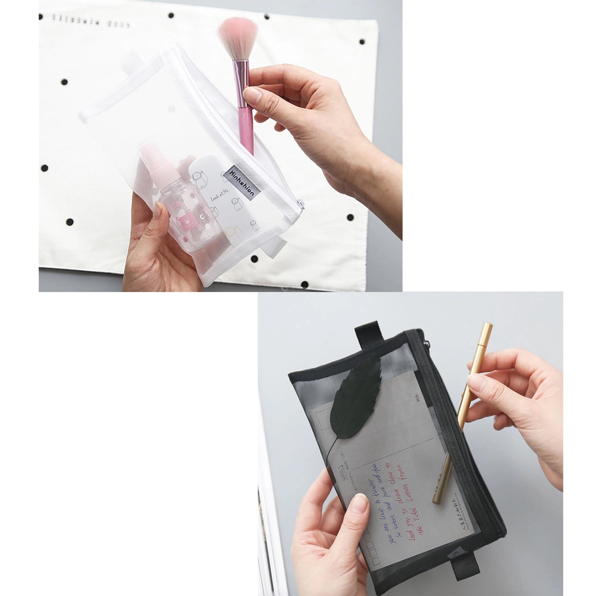 Transparent Zippered Stationary Pencil Bag 2