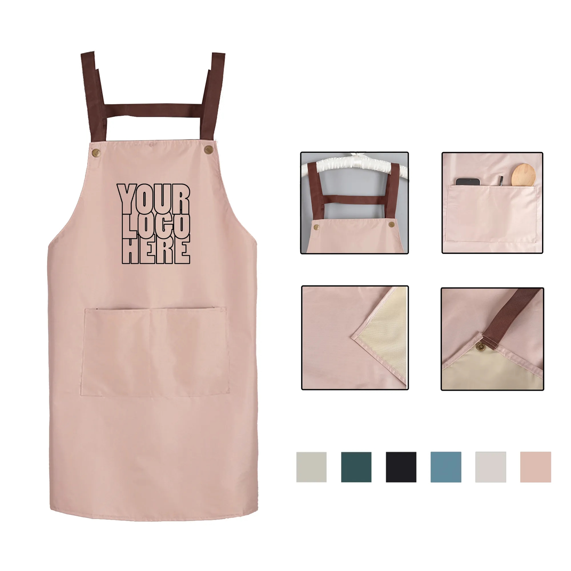 Durable High Quality Bib Chef Apron 100% Polyester 1