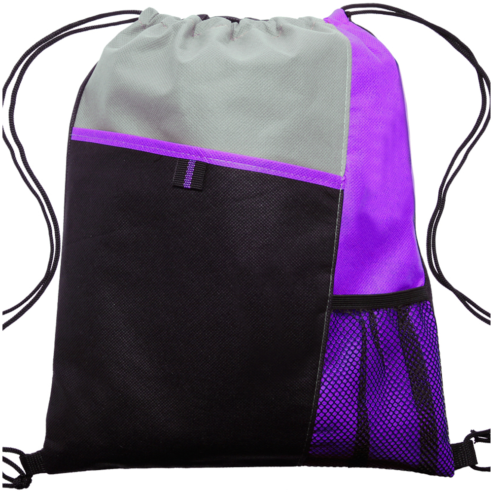 Mesh Pocket Drawstring Backpacks 14