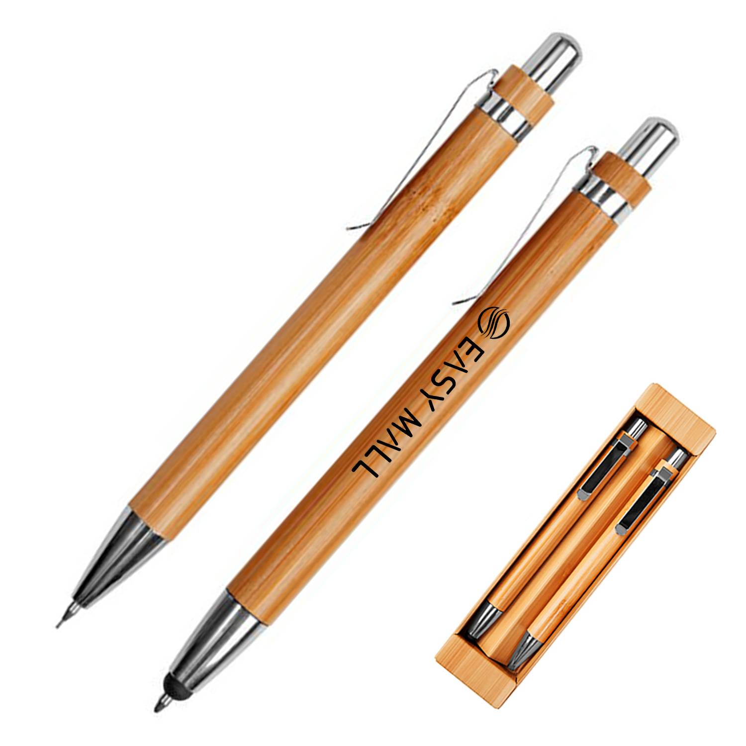 2pcs Bamboo Ballpoint Pen Set 13
