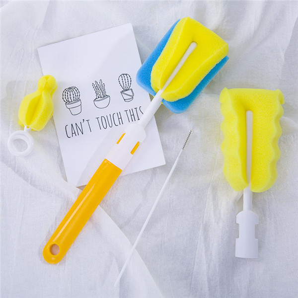 Sponge Cleaning Bottle Brush,4 Piece Set 6