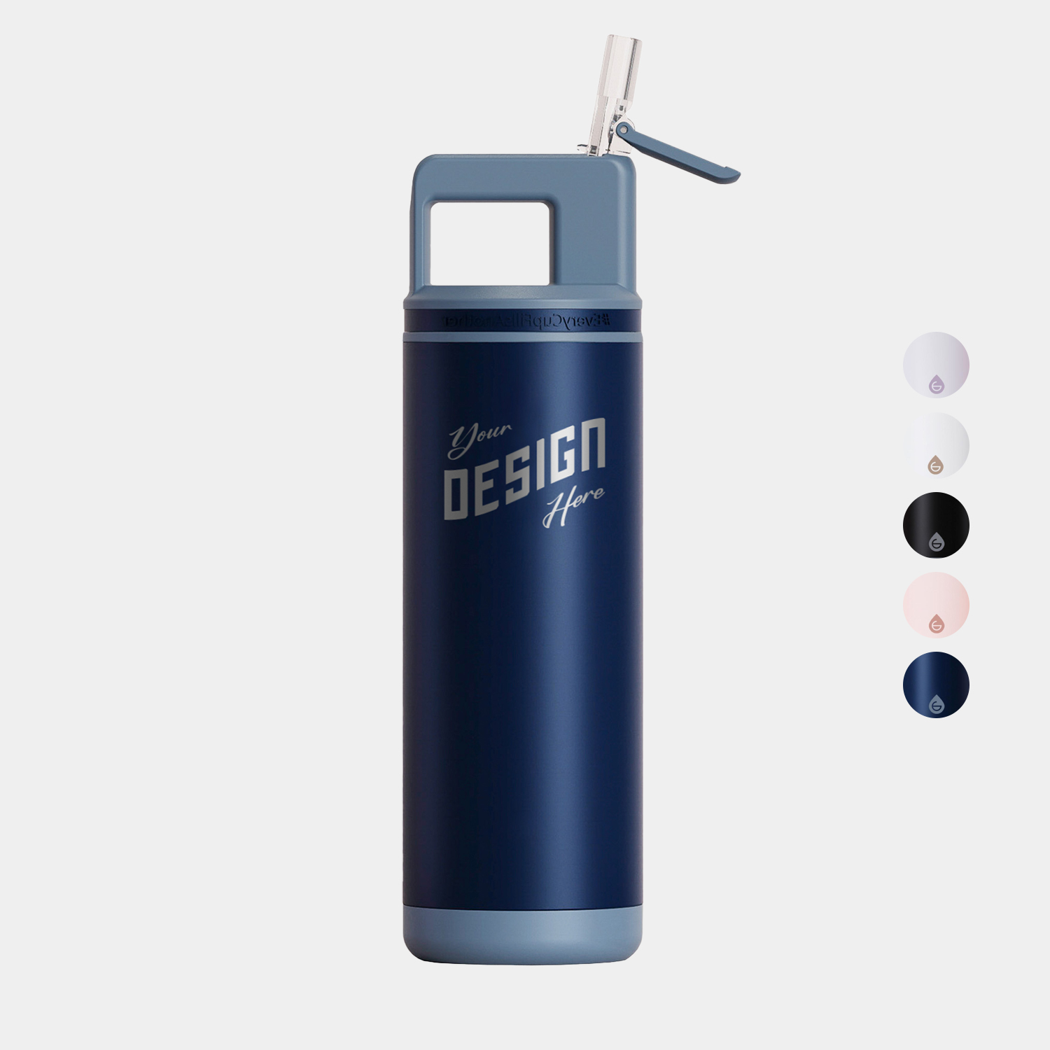 20 oz. GROSCHE® ALPINE Flip 'N Sip Insulated Water Bottle With Straw 5