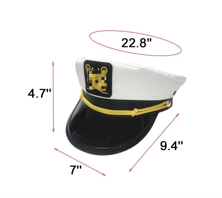 White Adjustable embroidered navy hat 5