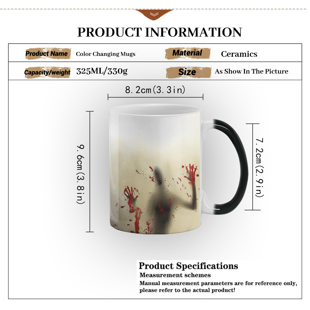 11 oz Promotional Full Color Changing Coffee Mugs 8