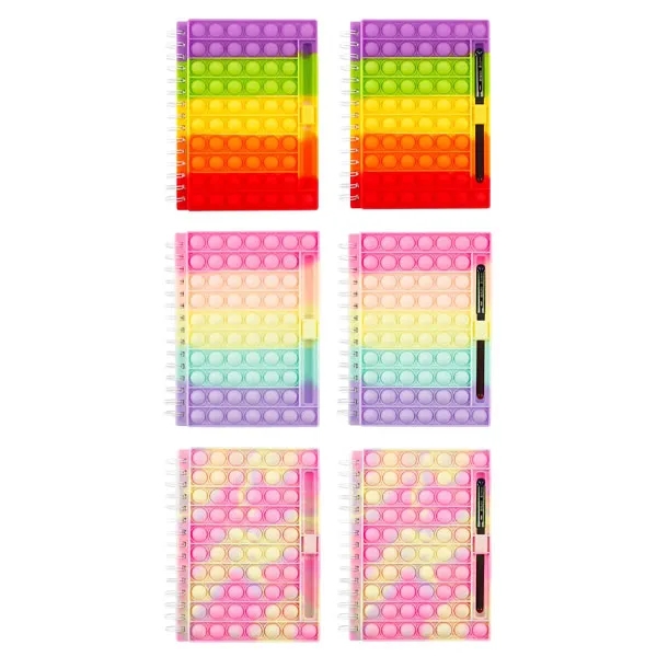 A5 Pop It Stress Reliever Cute Journals With Pen 7