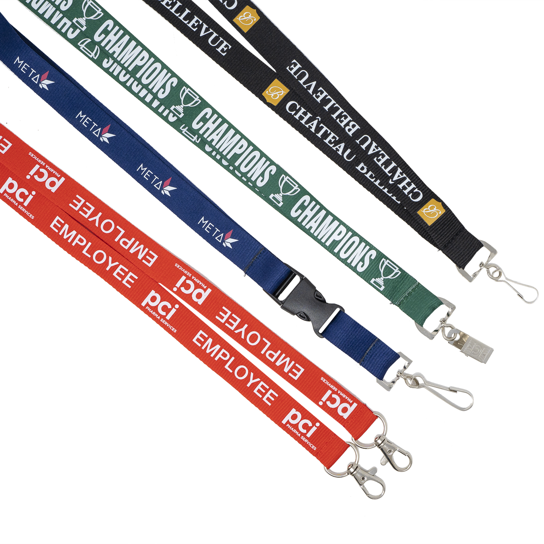 Silkscreened Flat Polyester Lanyard: 3/4" W x 36" L 2