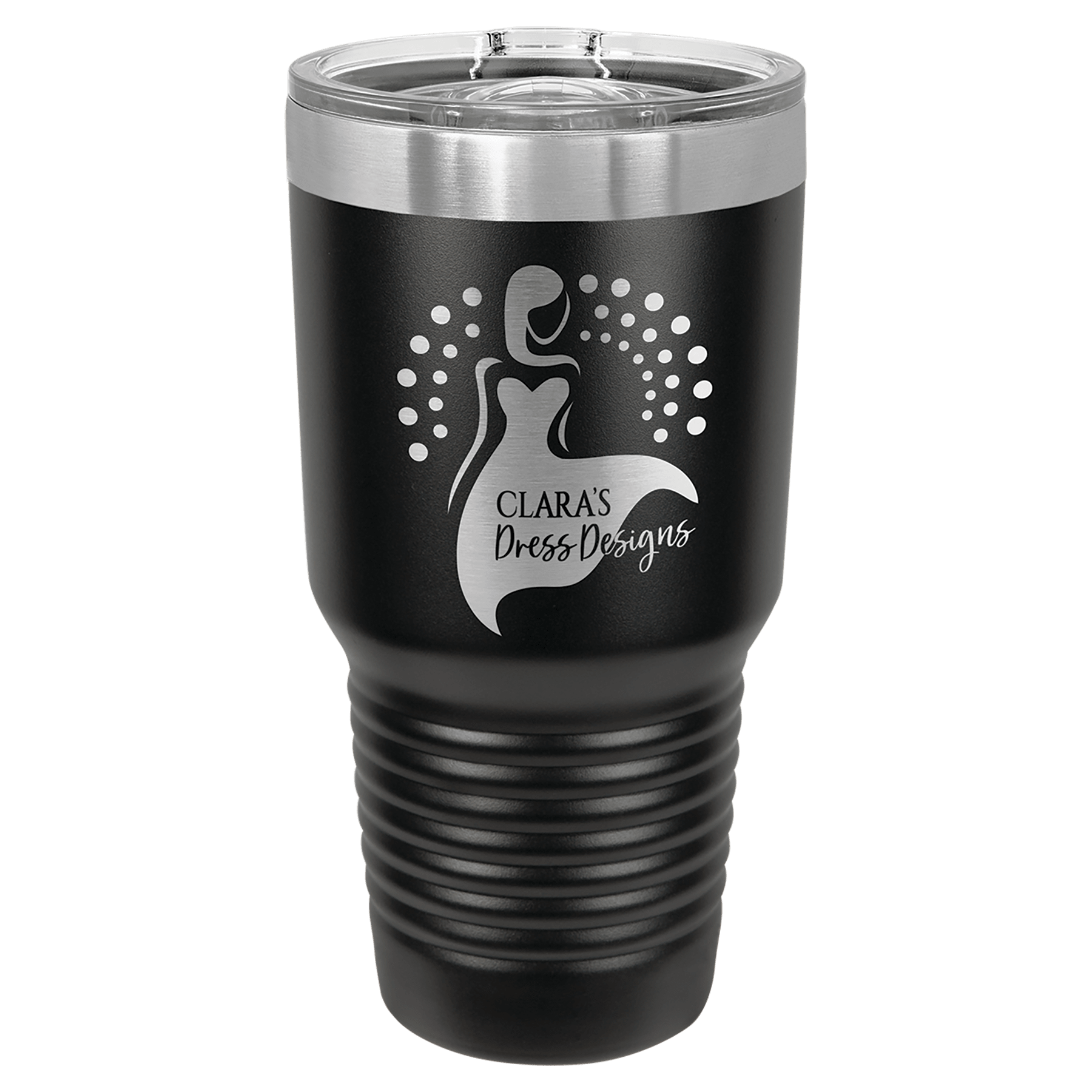 30 oz. Black Laser Engraved Polar Camel Ringneck Tumblers w/Slider Lid 1