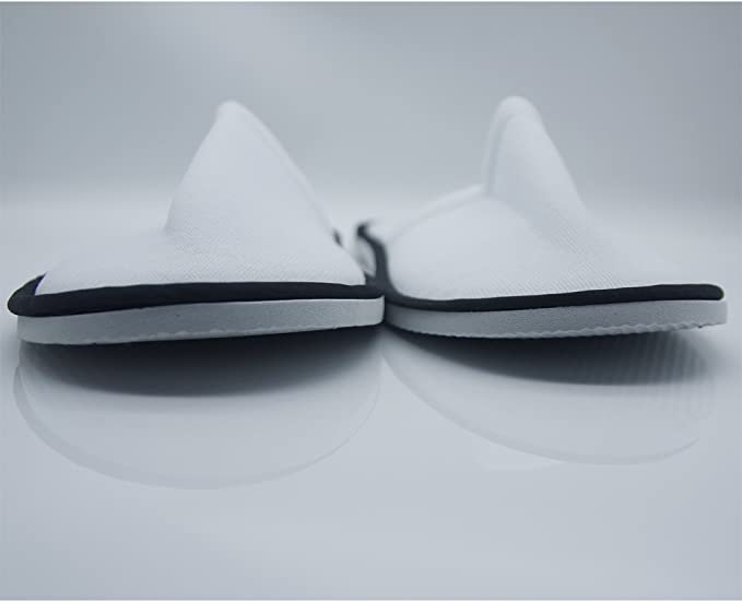 Disposable Velvet Padded Close-Toe Indoor Hotel Slippers 6