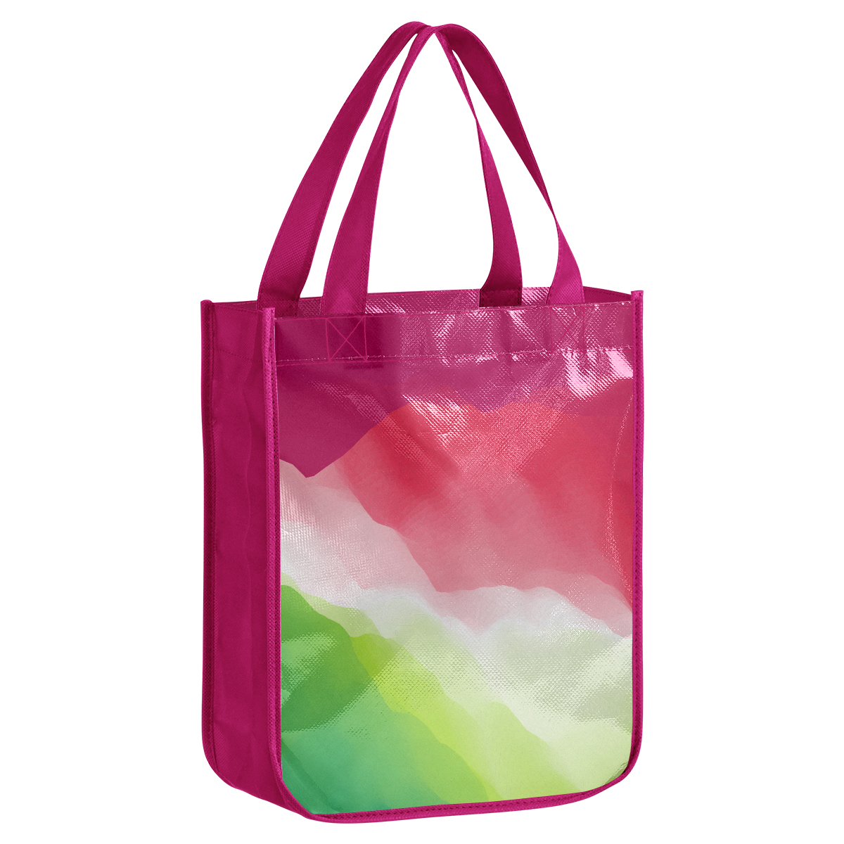 Custom 105gsm Laminated Tote Bag with Round Corner (12'' L x 16'' W x 6'' H) 7