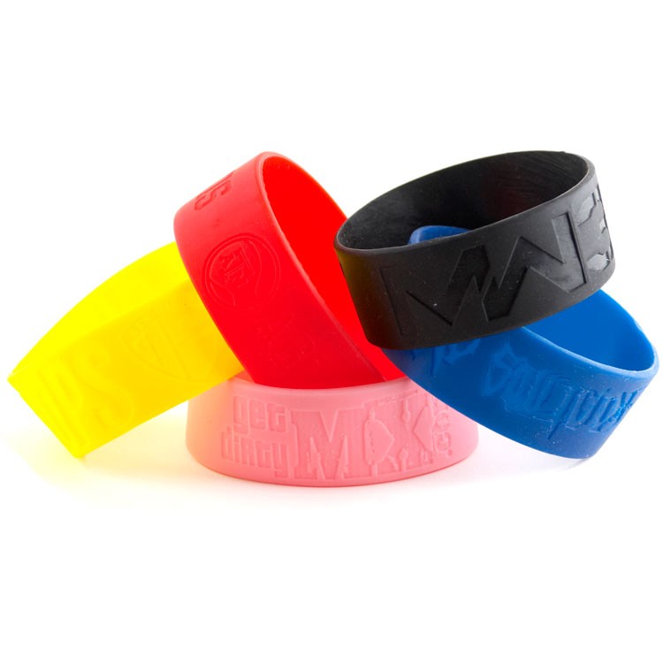 1" Debossed Silicone Wristband 16