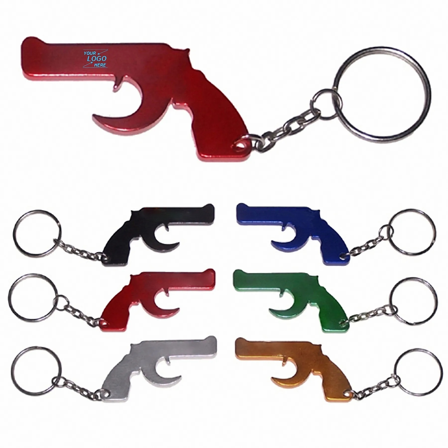 Gun Shape Bottle Opener w/Key Chain 5