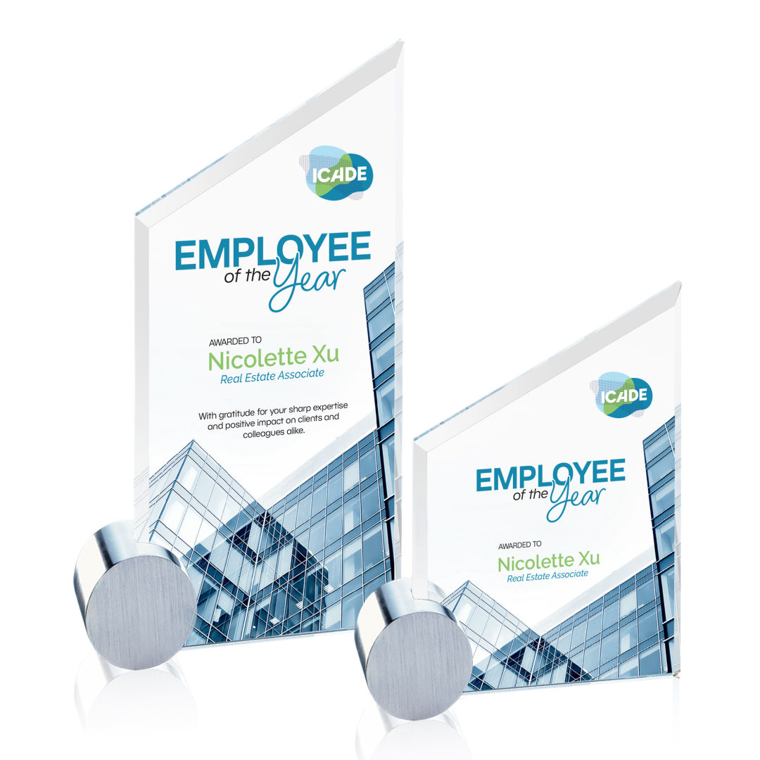 Cooper VividPrint™ Award -  Starfire/Chrome Circle