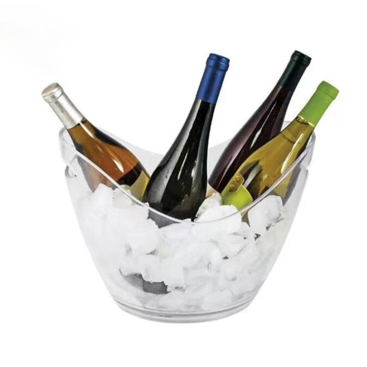 Acrylic Plastic Elegant Clear Ice Wine Bucket 5
