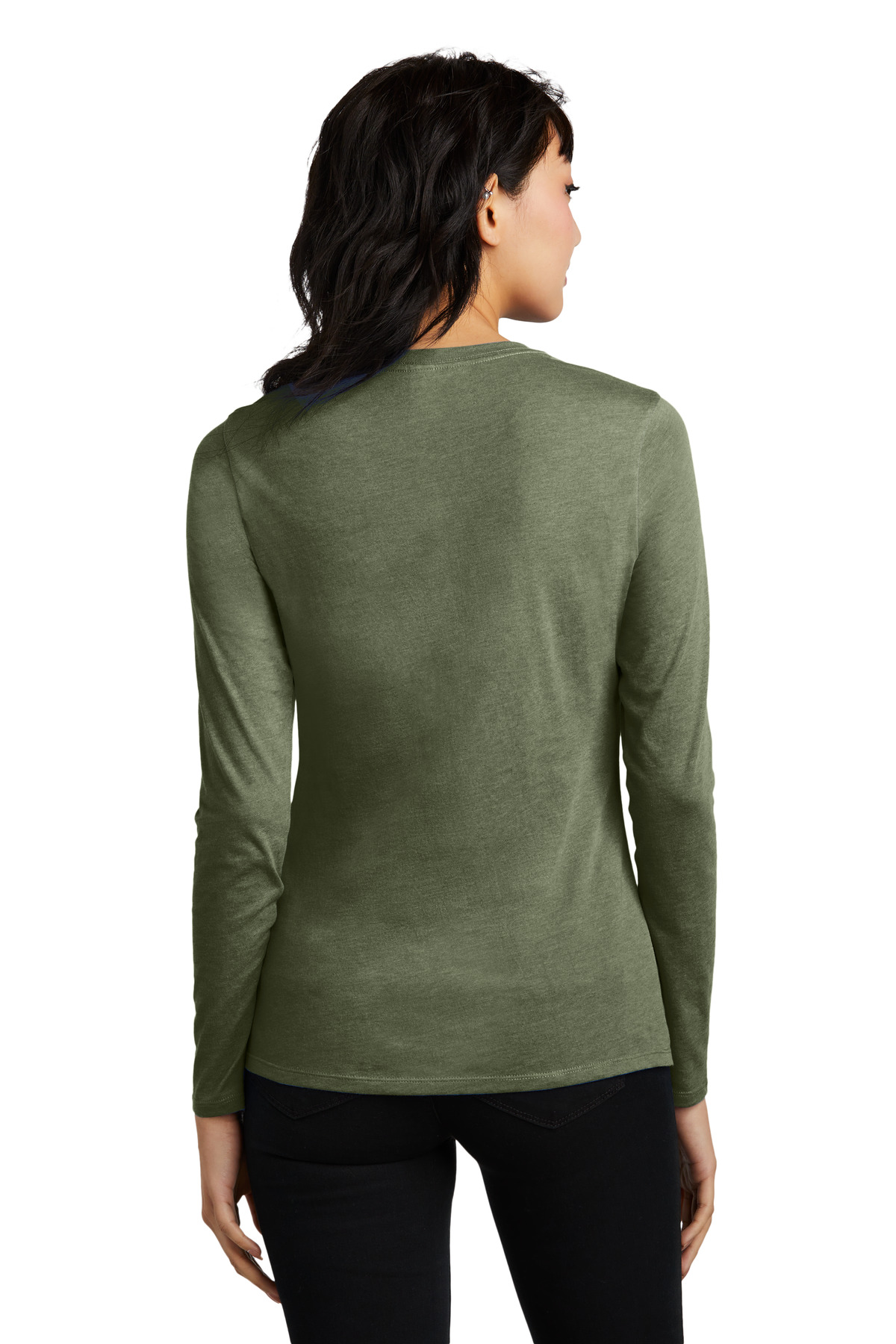 District Women's Perfect Blend CVC Long Sleeve Tee DT110 18