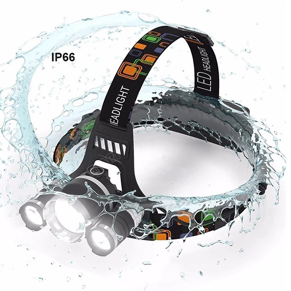 3 LED Rechargeable Headlamps Torch Light 6