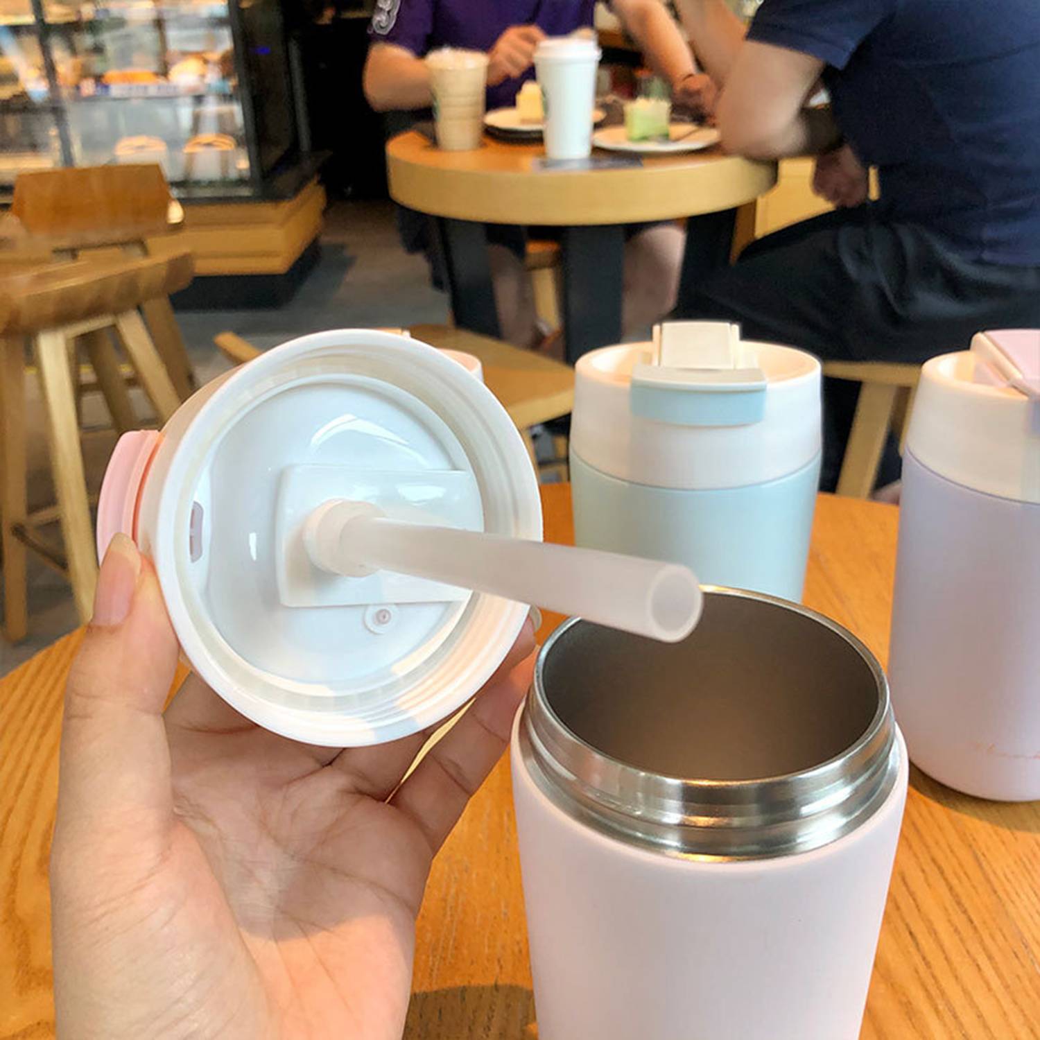 Double Drinking Stainless Steel Insulated Mug 1