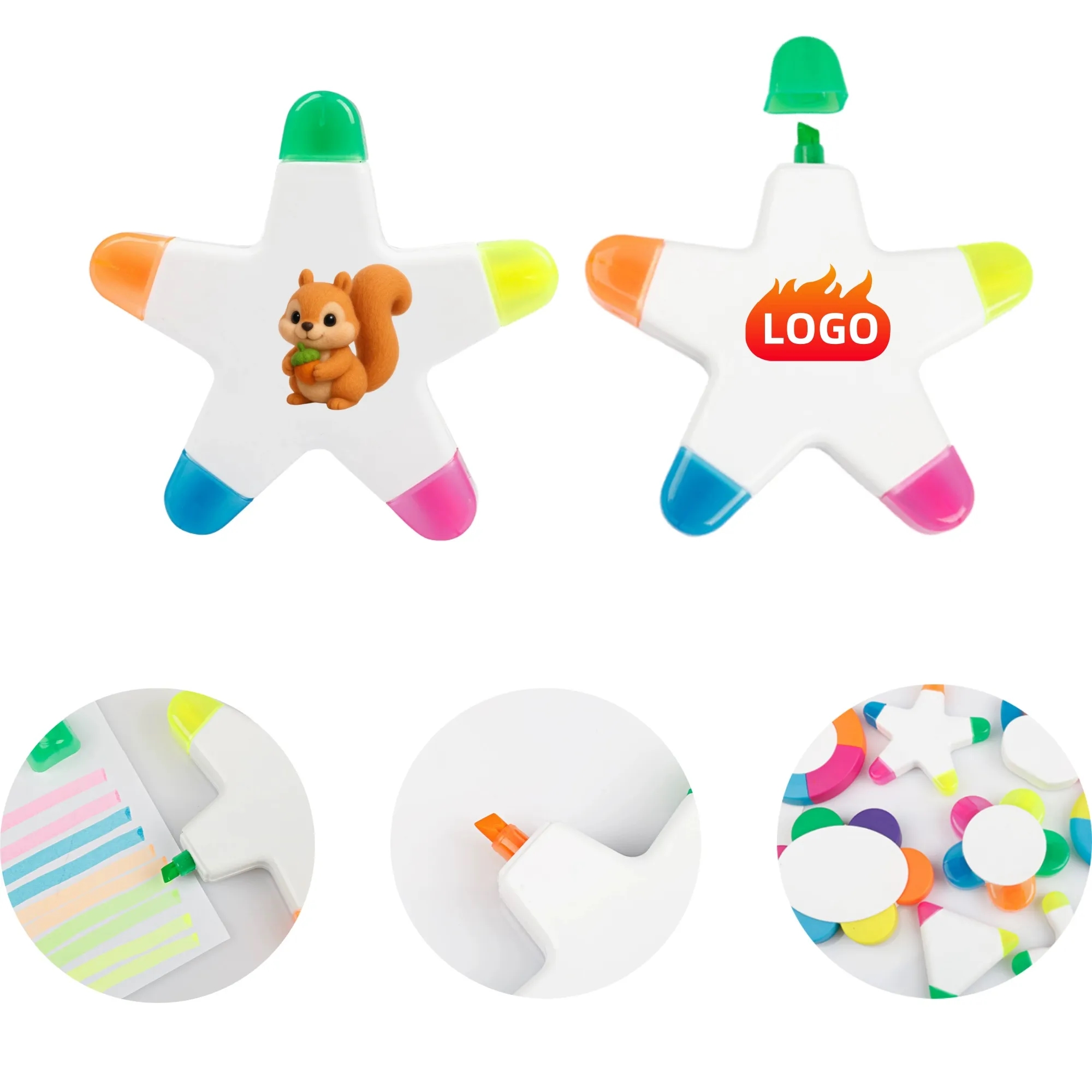 Star Shape 5 Color Highlighter Marker 2