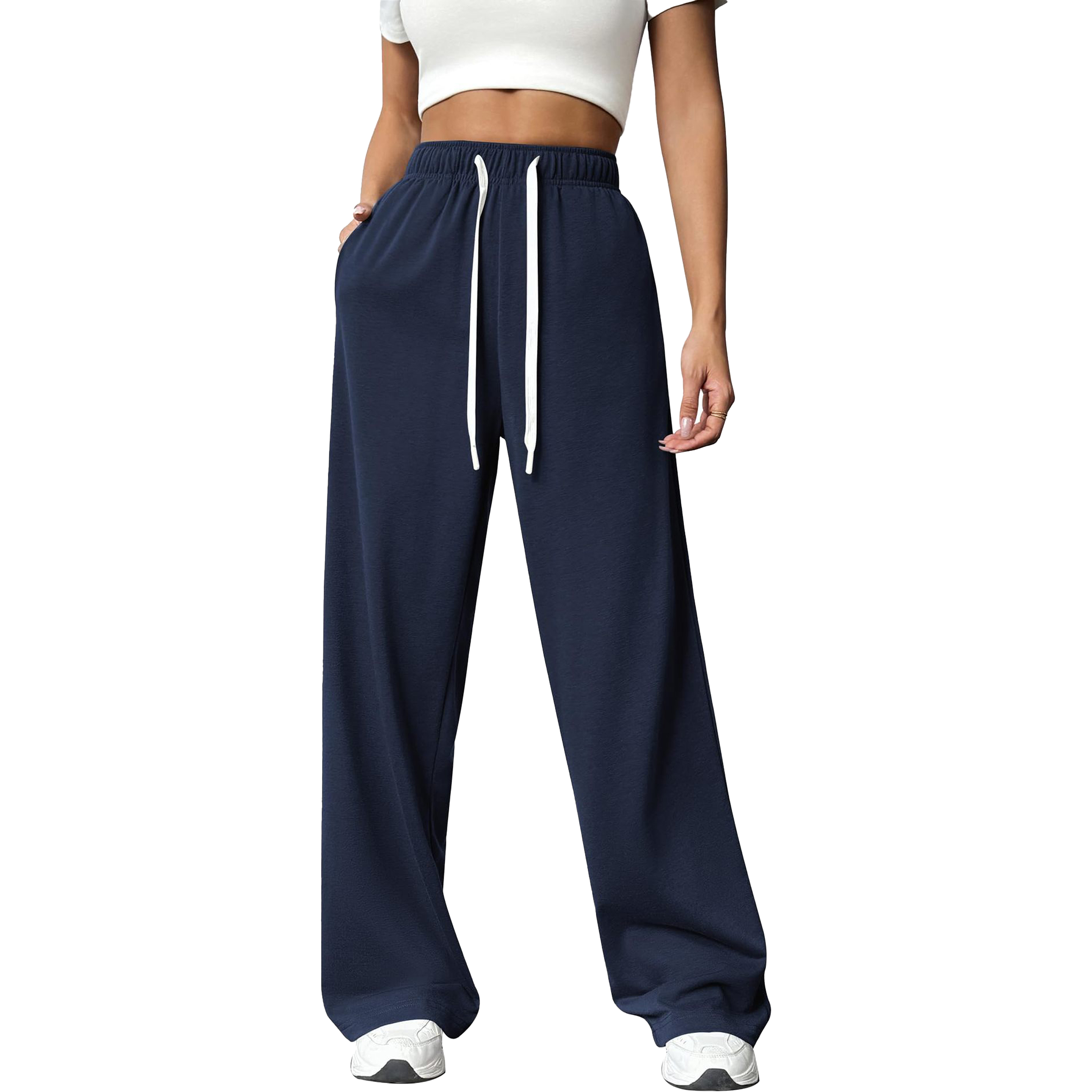 Cotton Loose Straight Sports Pants 11