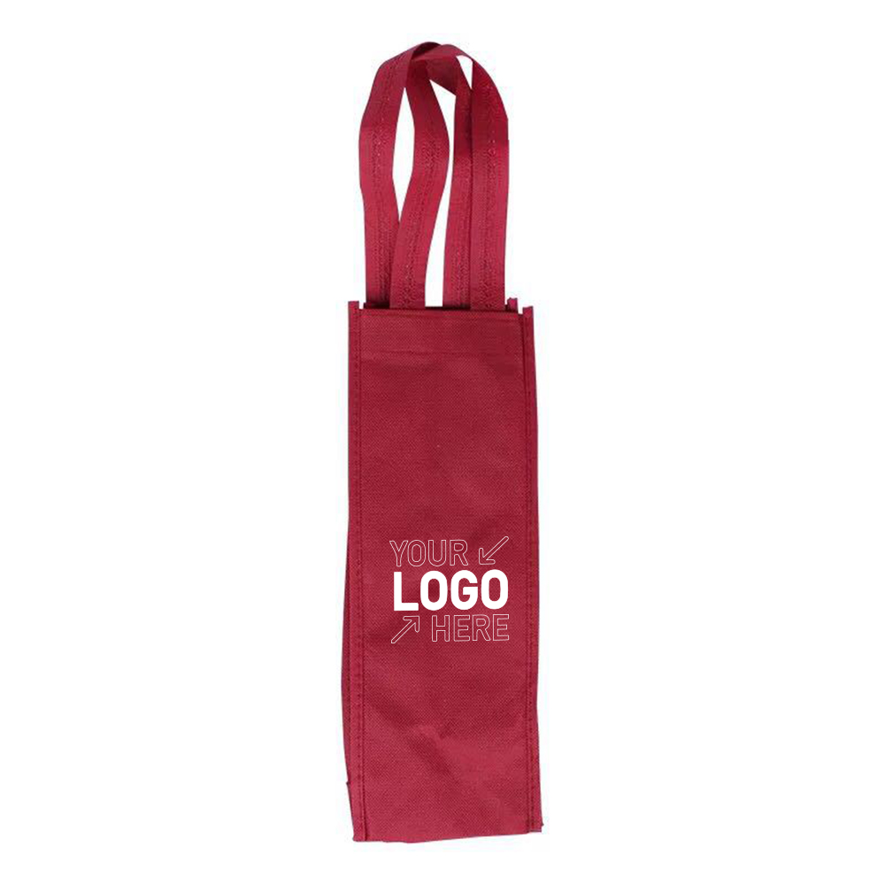 Non Woven Single Bottle Wine Tote Bag