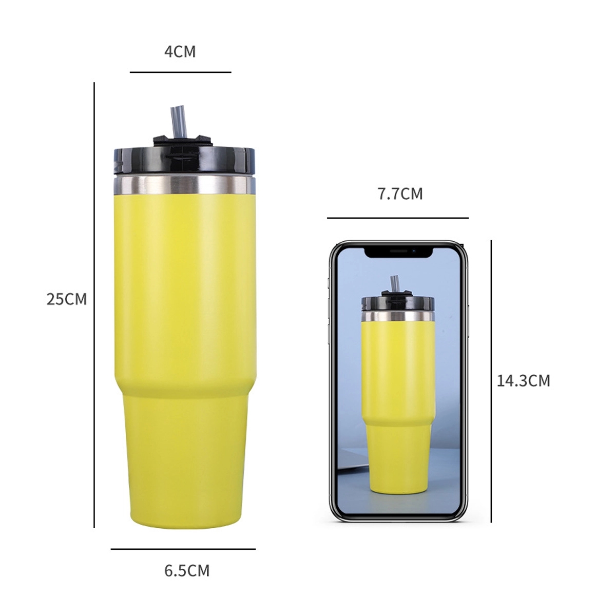 30 oz Insulated Tumbler With Lids and Straws 2