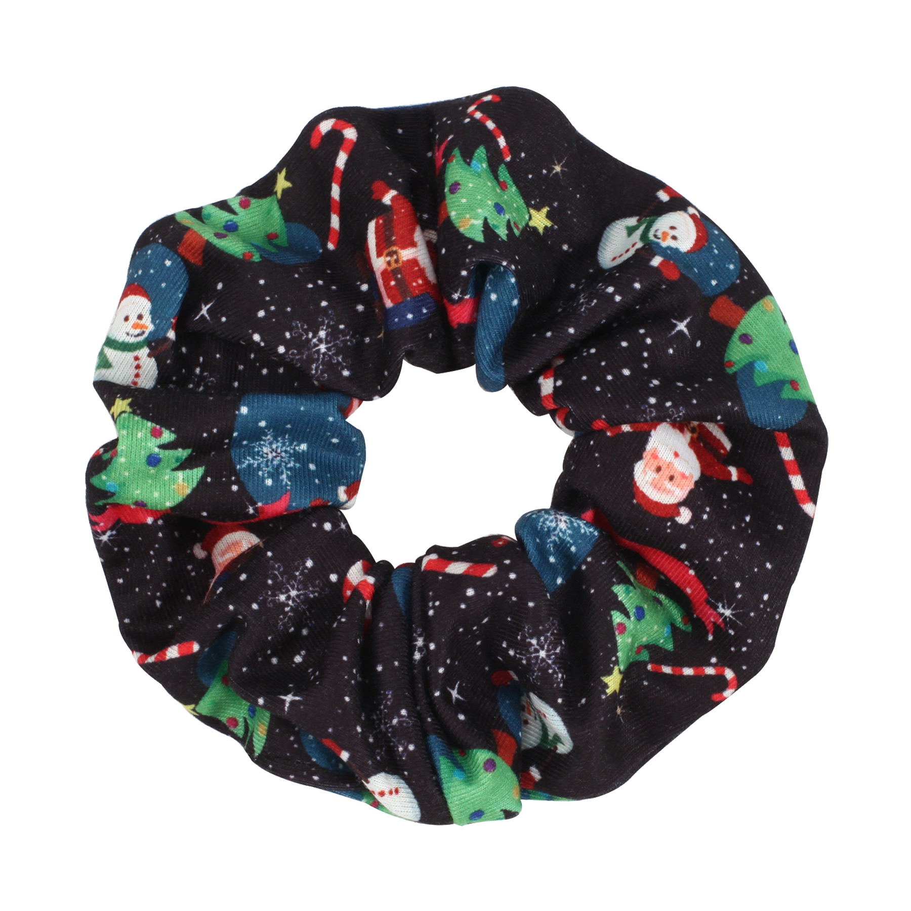 Full Color Printed Satin Silk Hair Scrunchies 1