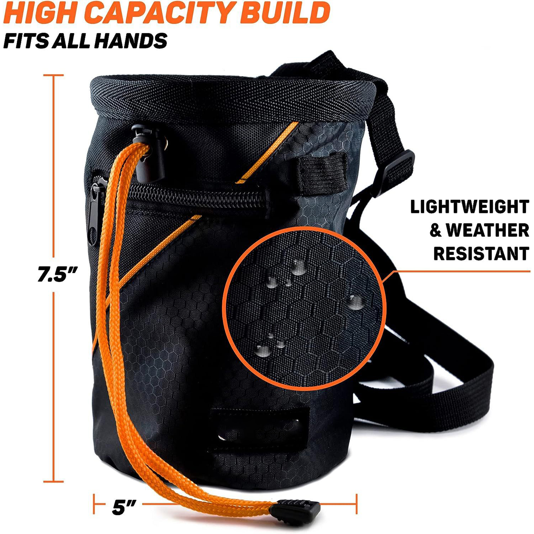 Chalk Bag for Rock Climbing, custom sports ball with logo imprint 2