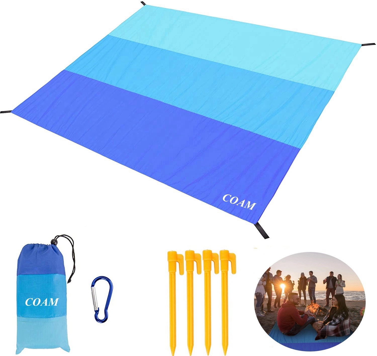 Sandproof Waterproof Beach Mat 5