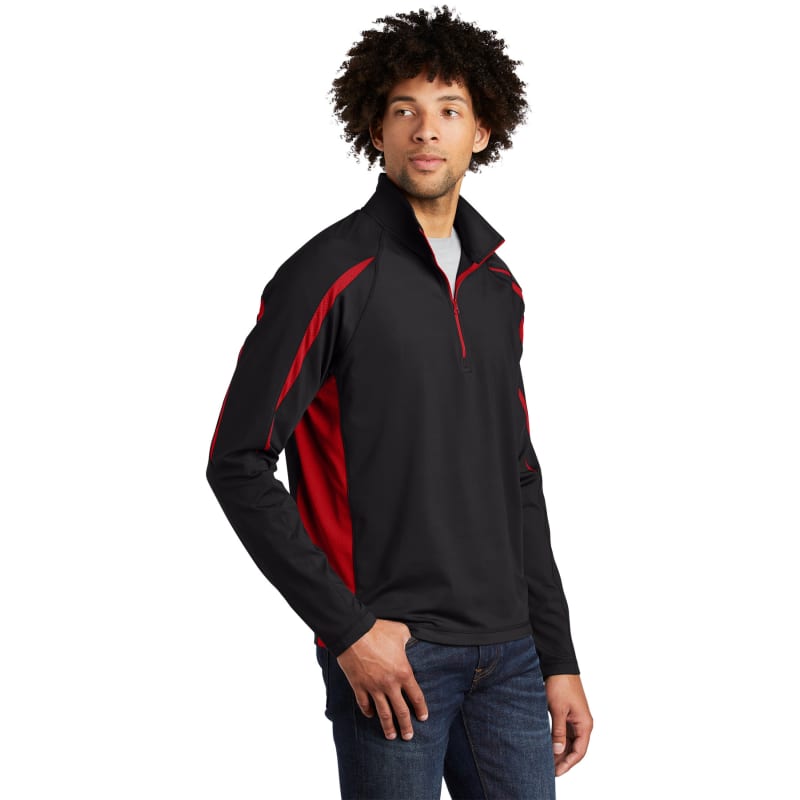 Sport-Tek Sport-Wick Stretch 1/2-Zip Colorblock Pullover., custom hoodie or sweatshirt with logo imprint 33