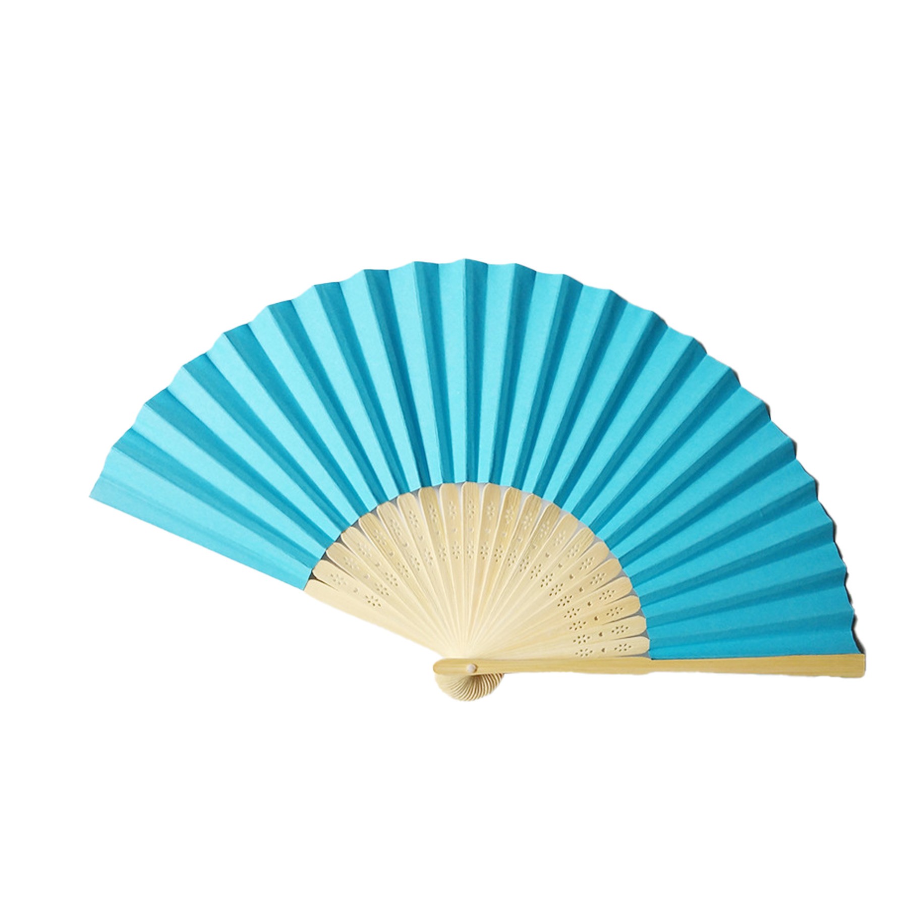 Full-Color Foldable Paper Bamboo Hand Fan 7