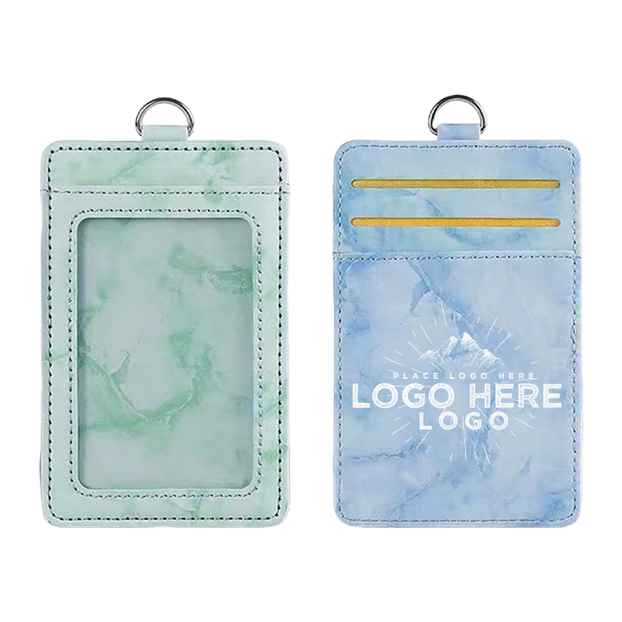 4 Slot Retractable PU Badge Holder 1