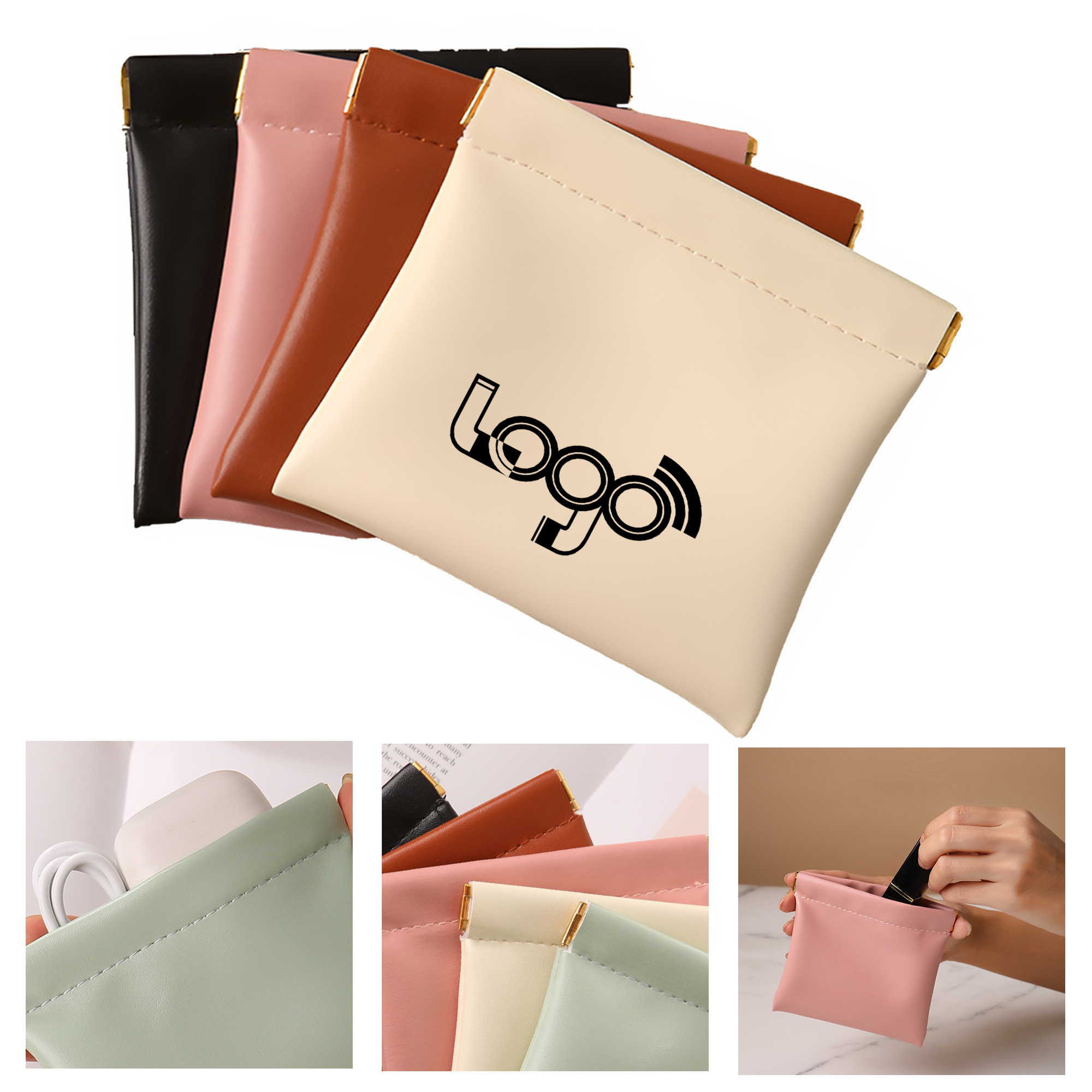 Portable PU Leather Organizer Pouch 2