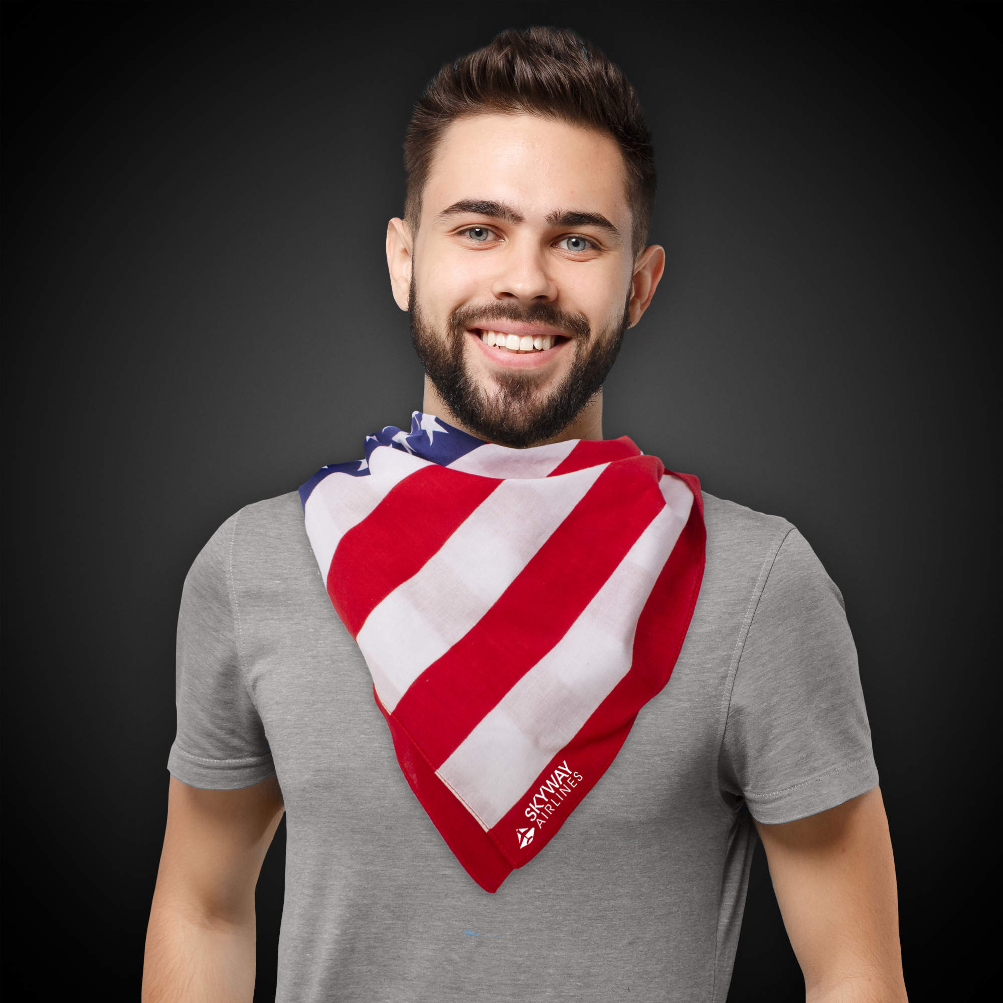 US Flag Bandana 22" x 22" 1