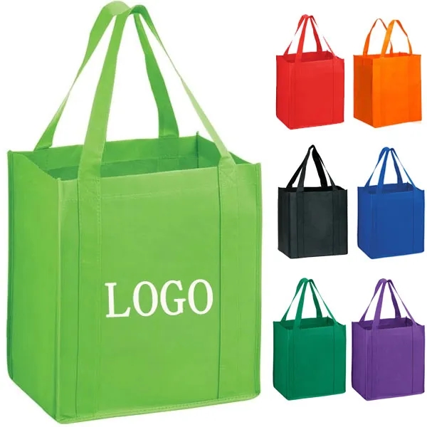 Large Non-Woven Grocery Tote Bags - 13W x 10 x 15H 3