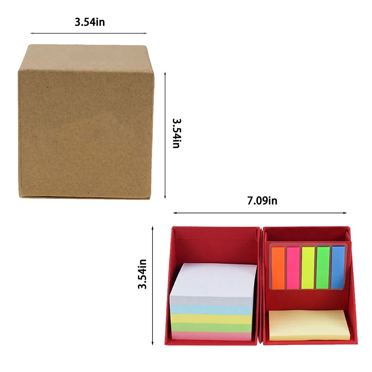 Colorful Foldable Sticky Notes Memo Box with Holder 3