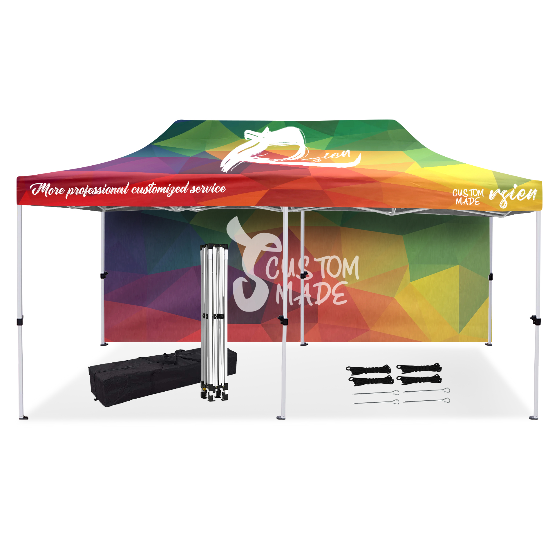 10' x 20' Canopy Tent with Back Wall 1