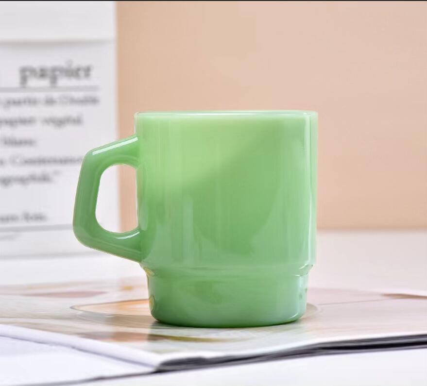 Coloured Stackable Glass Mug 6