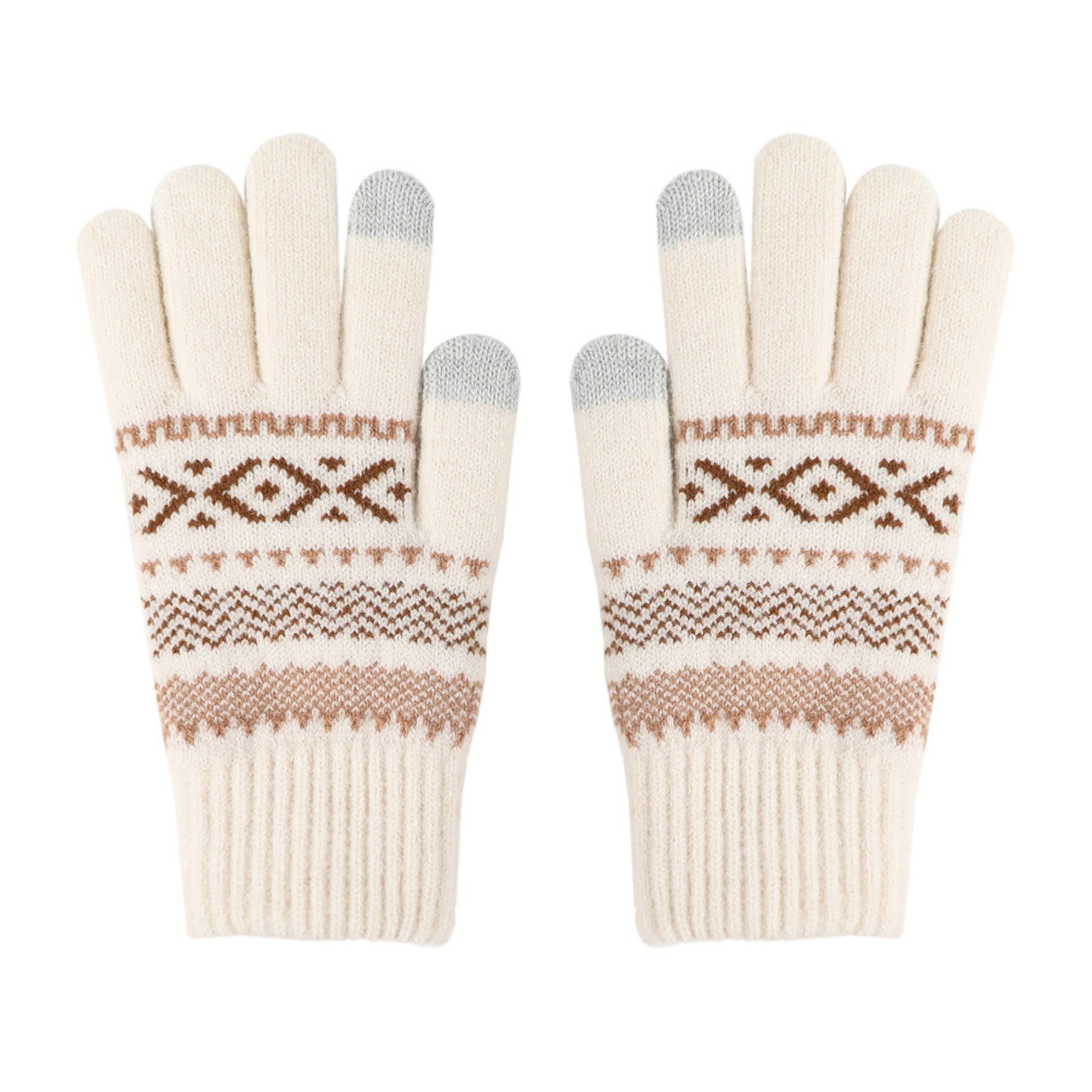 Contrast Stripe Touchscreen Gloves 8