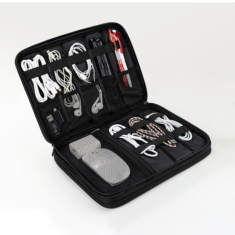 Waterproof Double-Layer Travel Cable Organizer Bag Electronic Accessories 7