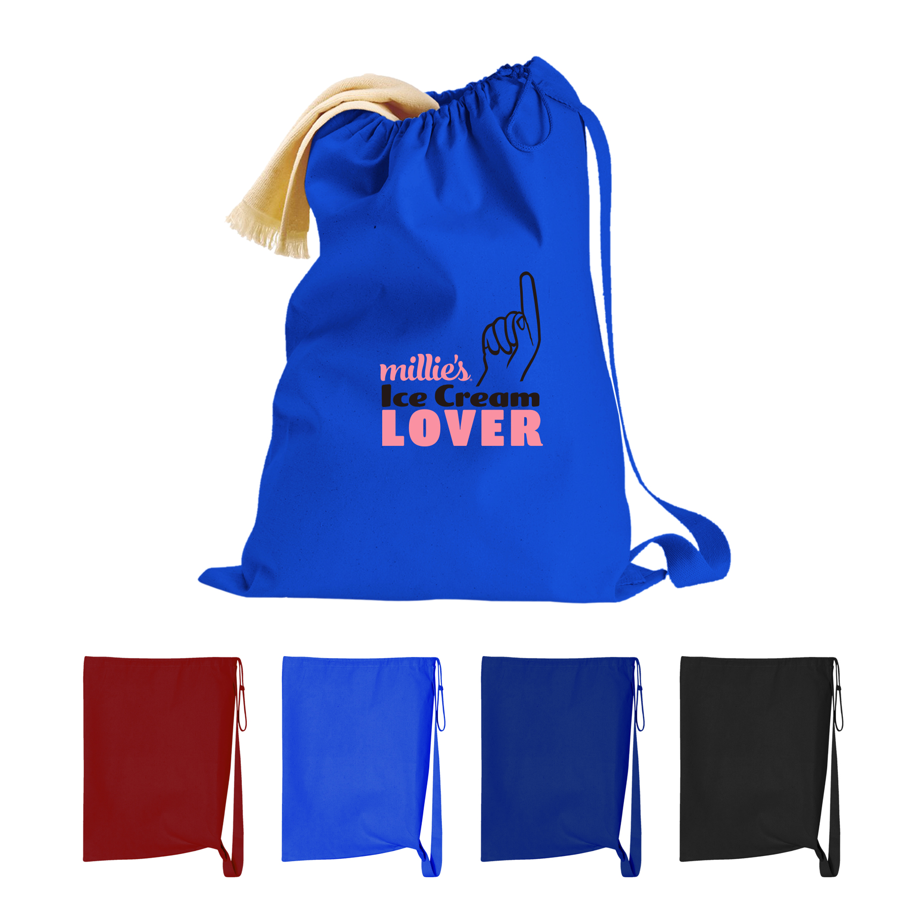 SMALL HEAVY CANVAS DRAWSTRING LAUNDRY BAG - 18" x 24"_R101BLY 3