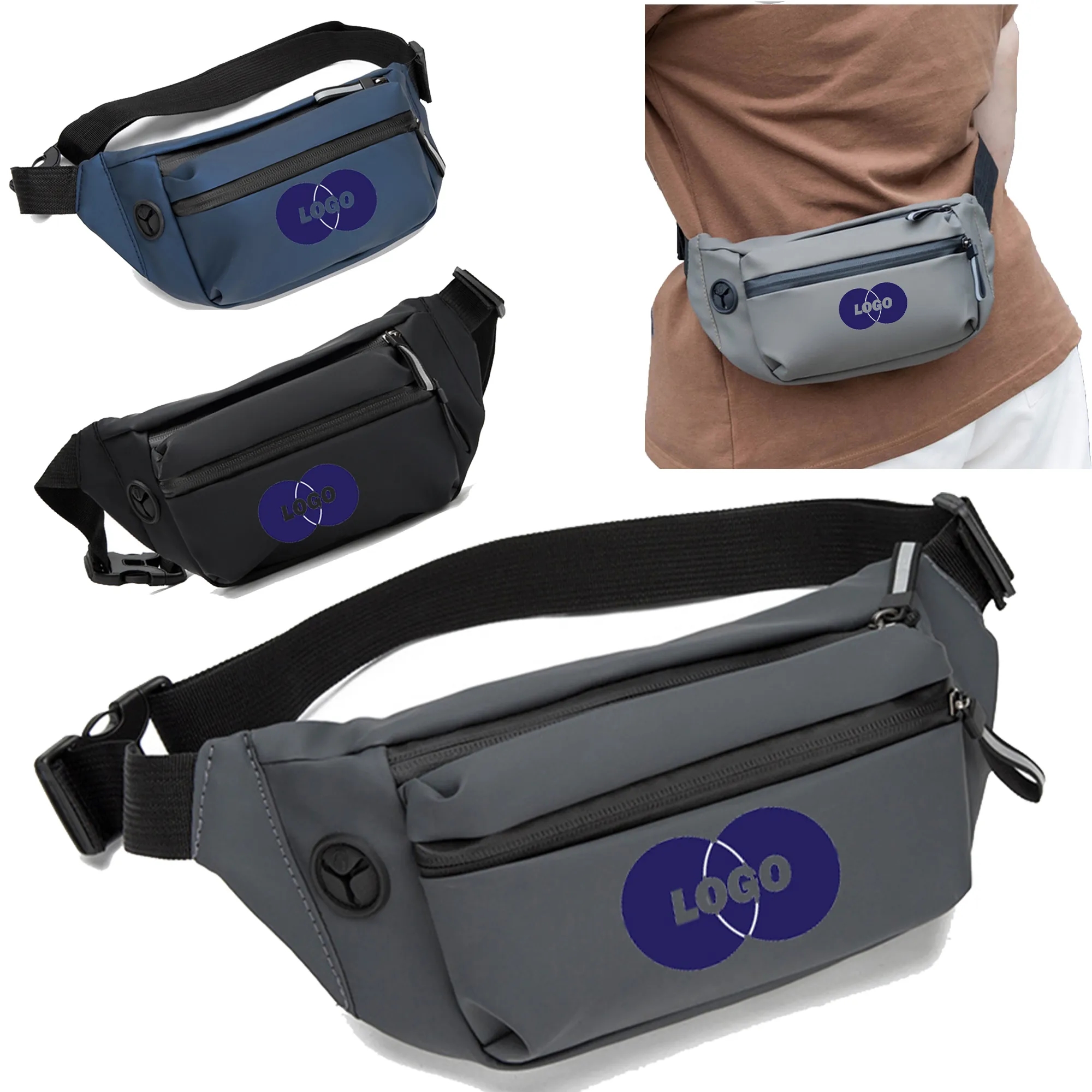 Spacious Waist Bag with Zippered Compartments 2