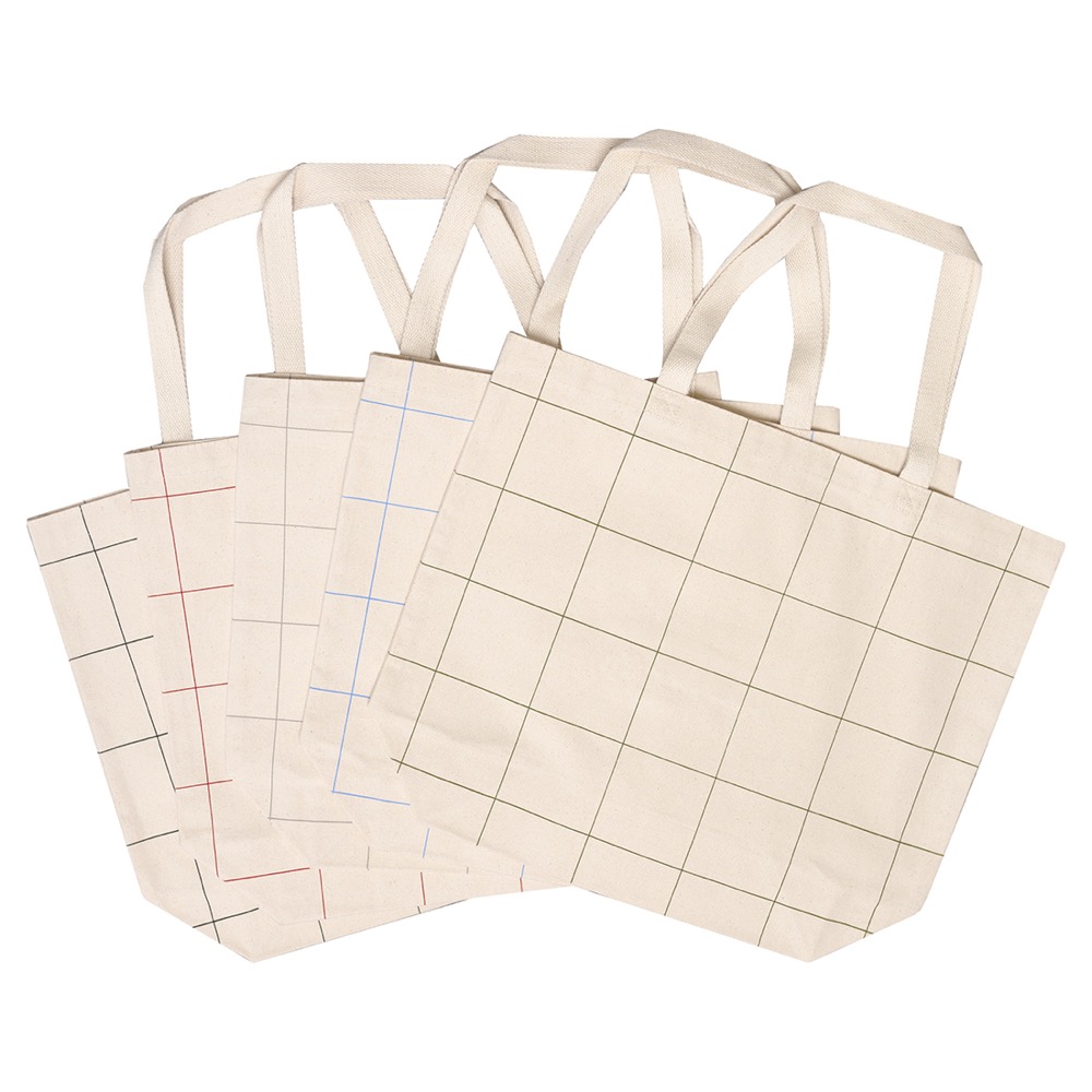 10 Oz. Lightweight Market Tote Windowpane Plaid 10